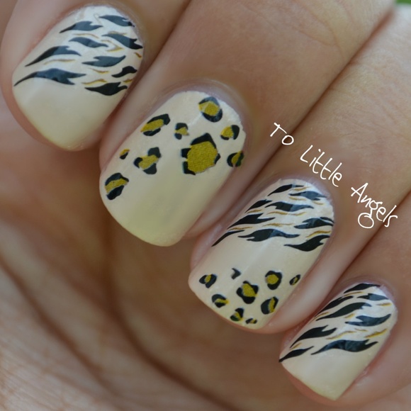 Animal Print Leopard ~Nail Art Decal Sticker RED94 - Picture 2 of 2